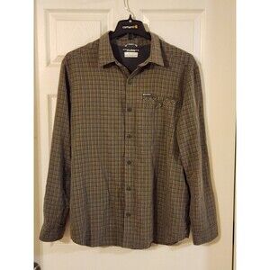 Columbia Omnishade Men Size Large Full Button Down Long Sleeve Shirt